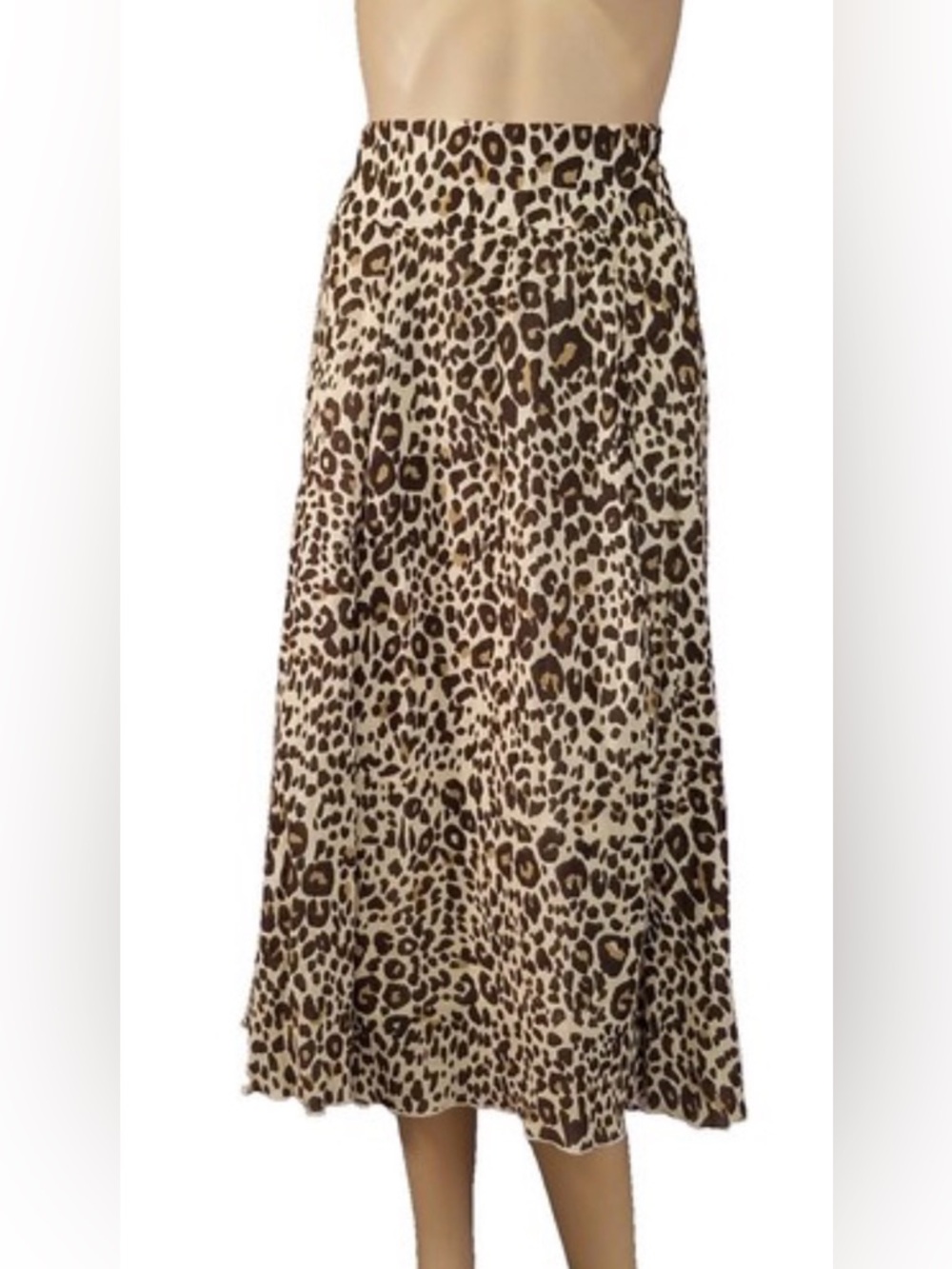 Laura scott Animal Print Midi Skirt - Black and Cream